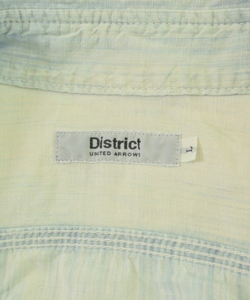 DISTRICT（ディストリクト）カジュアルシャツ 青 サイズ:L メンズ/2200705424011