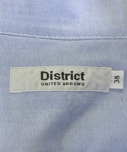 DISTRICT（ディストリクト）カジュアルシャツ 青 サイズ:38(S位) メンズ/2200717807178