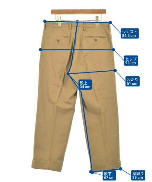 DISTRICT（ディストリクト）スラックス ベージュ サイズ:48(L位) メンズ/2200642210159