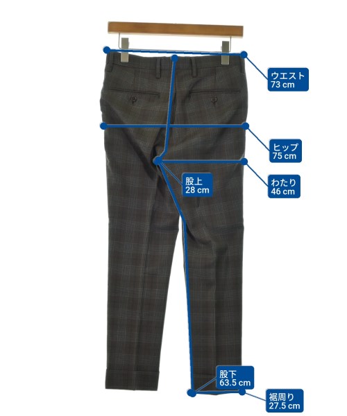 DISTRICT（ディストリクト）スラックス 茶 サイズ:42(XS位) メンズ/2200638895155