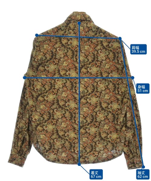 ARISTCRATICO（アリストクラティコ）カジュアルシャツ 茶 サイズ:1(XS位) メンズ/2200638911022