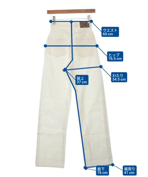 ANATOMICA（アナトミカ）デニムパンツ 白 サイズ:25(S位) レディース/2200622127200