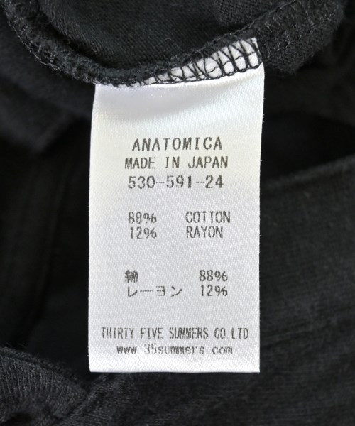 ANATOMICA（アナトミカ）Tシャツ・カットソー 黒 サイズ:0(XS位) メンズ/2200701369026
