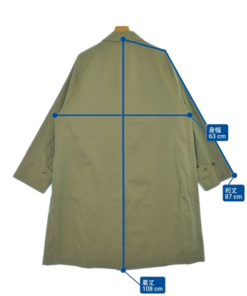 ANATOMICA（アナトミカ）ステンカラーコート カーキ サイズ:48(L位) メンズ/2200686737018
