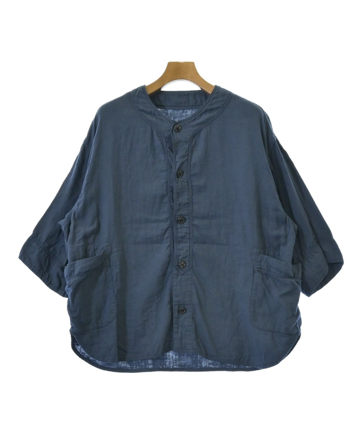 Porter Classic ノーカラーリネンシャツ　サイズ2 Porter Classic ノーカラーリネンシャツ サイズ2
