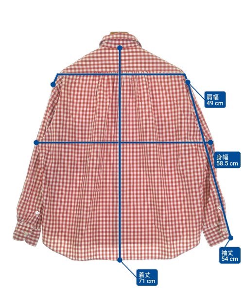 PORTER CLASSIC（ポータークラシック）カジュアルシャツ 赤 サイズ:S メンズ/2200648836056