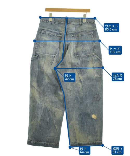 PORTER CLASSIC（ポータークラシック）デニムパンツ 紺 サイズ:L メンズ/2200208668035