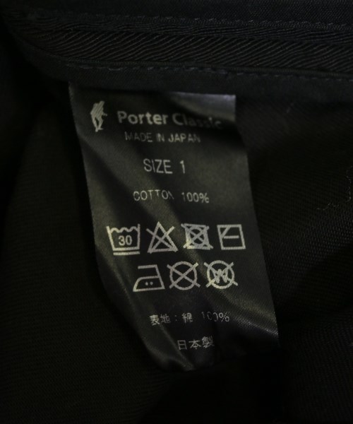PORTER CLASSIC（ポータークラシック）ステンカラーコート 黒 サイズ:1(S位) メンズ/2200733988011