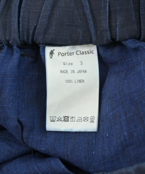 PORTER CLASSIC（ポータークラシック）クロップドパンツ 紺 サイズ:3(L位) メンズ/2200690703061