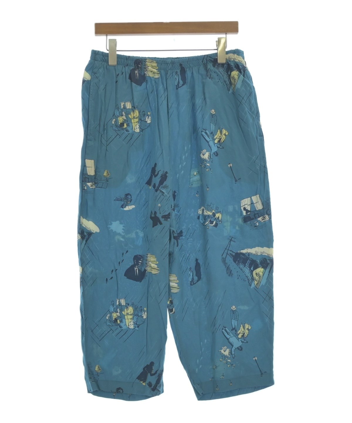 PORTER CLASSIC（ポータークラシック）クロップドパンツ 青 サイズ:L