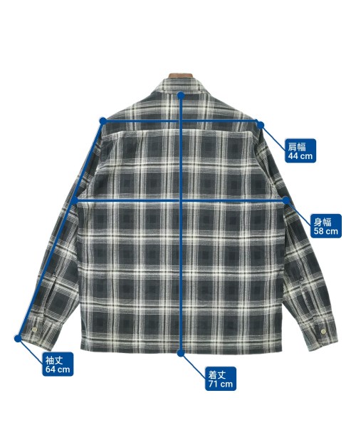 South2west8（サウストゥーウエストエイト）カジュアルシャツ グレー サイズ:M メンズ/2200662846055