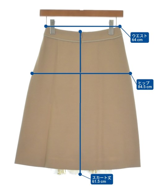 ENSOR CIVET（アンソール）ひざ丈スカート ベージュ サイズ:38(M位) レディース/2200653751030