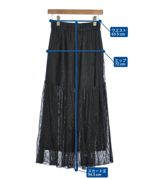 SACRA（サクラ）ロング・マキシ丈スカート 黒 サイズ:38(M位) レディース/2200622301136