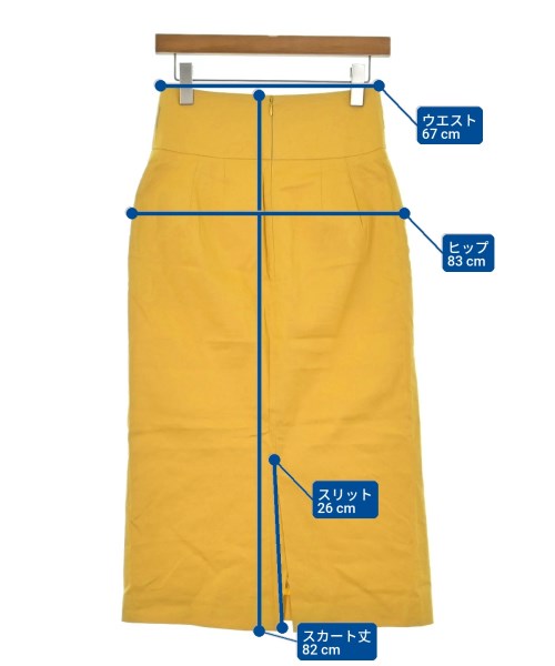 SACRA（サクラ）ロング・マキシ丈スカート 黄 サイズ:38(M位) レディース/2200613470179