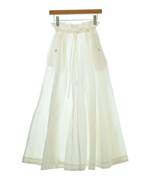 SACRA(サクラ)ロング・マキシ丈スカート 白 サイズ:38(M位)/2200644745543
