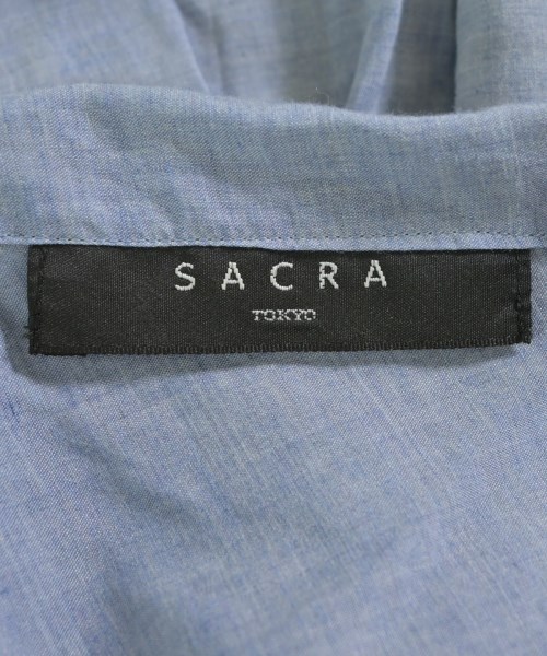 SACRA（サクラ）カジュアルシャツ 青 サイズ:38(M位) レディース/2200586038055