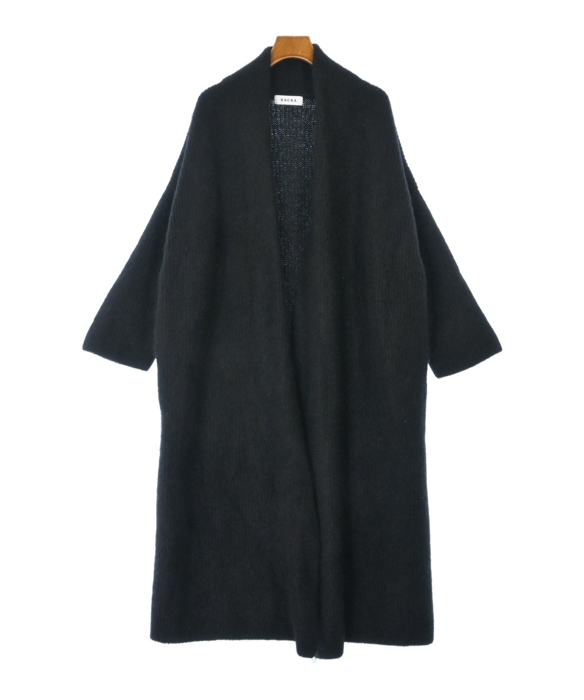 SACRA オーバーサイズ畔カーディガン　BLACK size38 SACRA（サクラ）カーディガン 黒 サイズ:38(M位) レディース