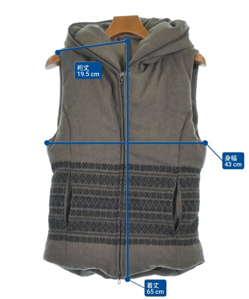 KAZUYUKI KUMAGAI ATTACHMENT（カズユキクマガイアタッチメント）ダウンジャケット/ダウンベスト グレー サイズ:1(S位) メンズ/2200628403025