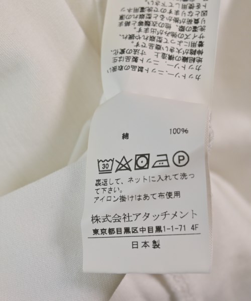 KAZUYUKI KUMAGAI ATTACHMENT（カズユキクマガイアタッチメント）Tシャツ・カットソー 白 サイズ:3(L位) メンズ/2200608728148