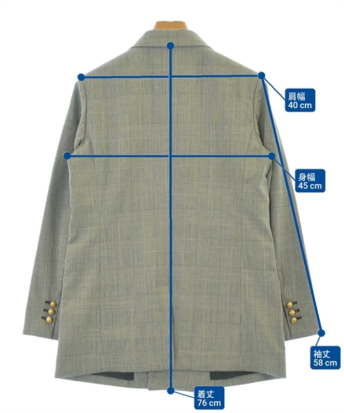 Whim Gazette（ウィムガゼット）テーラードジャケット グレー サイズ:F レディース/2200638225020