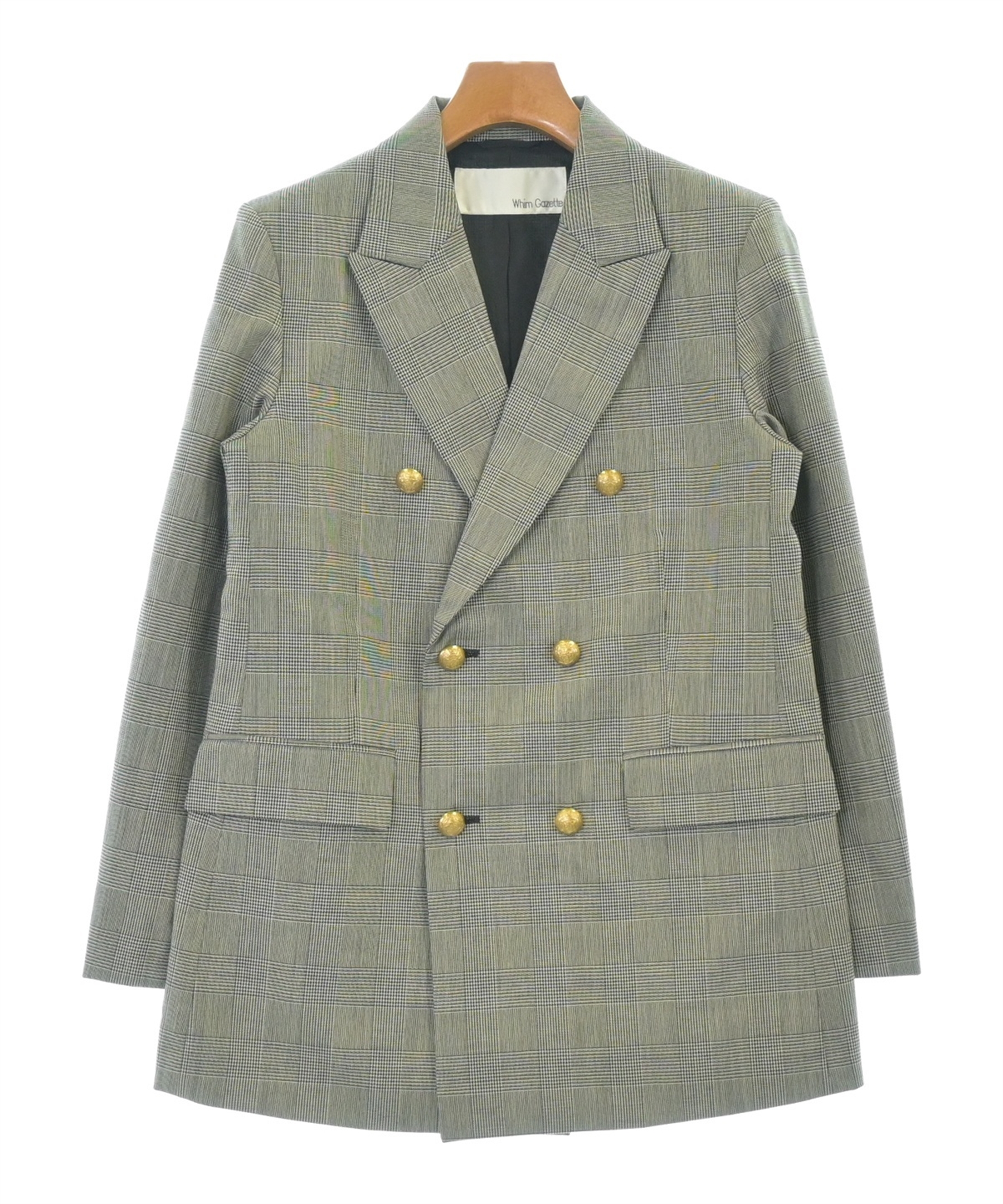 美品★　Whim Gazette グレー テーラードジャケット Whim Gazette（ウィムガゼット）テーラードジャケット グレー サイズ:F