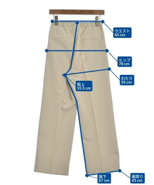 Whim Gazette（ウィムガゼット）スラックス ベージュ サイズ:36(S位) レディース/2200633868017