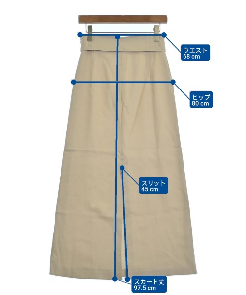 Whim Gazette（ウィムガゼット）ロング・マキシ丈スカート ベージュ サイズ:38(M位) レディース/2200633868031