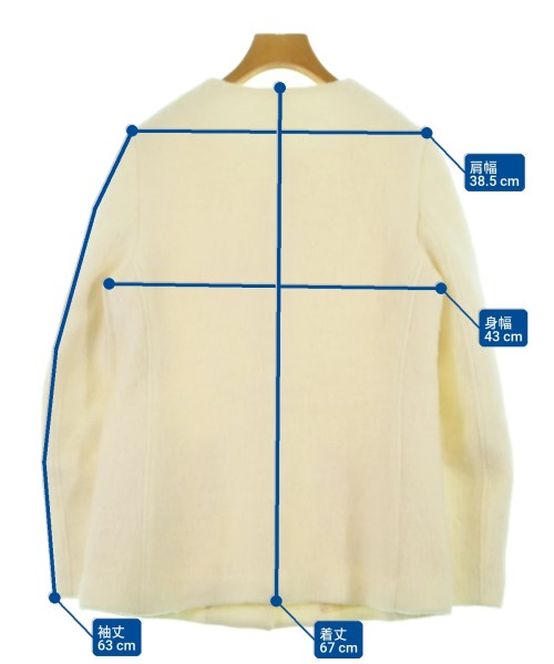 Whim Gazette（ウィムガゼット）チェスターコート 白 サイズ:F レディース/2200619553012