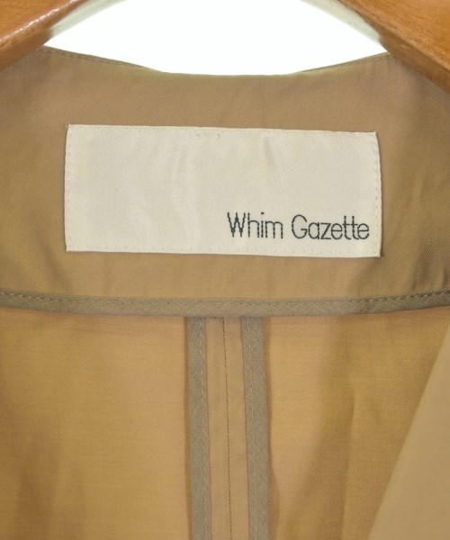 Whim Gazette（ウィムガゼット）ノーカラージャケット 茶 サイズ:F レディース/2200610271069