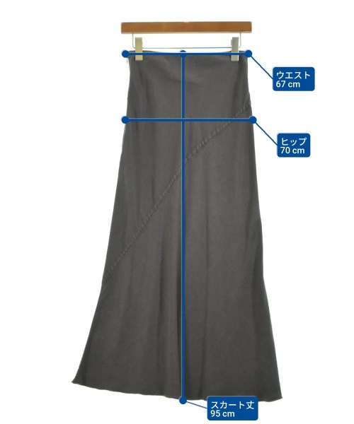 Whim Gazette（ウィムガゼット）ロング・マキシ丈スカート グレー サイズ:36(S位) レディース/2200617559047