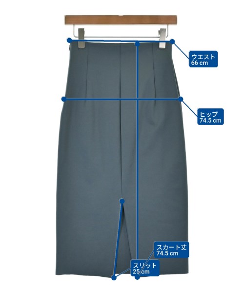 Whim Gazette（ウィムガゼット）ロング・マキシ丈スカート 青 サイズ:36(S位) レディース/2200614623031
