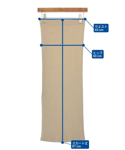 Whim Gazette（ウィムガゼット）ロング・マキシ丈スカート ベージュ サイズ:F レディース/2200620585101