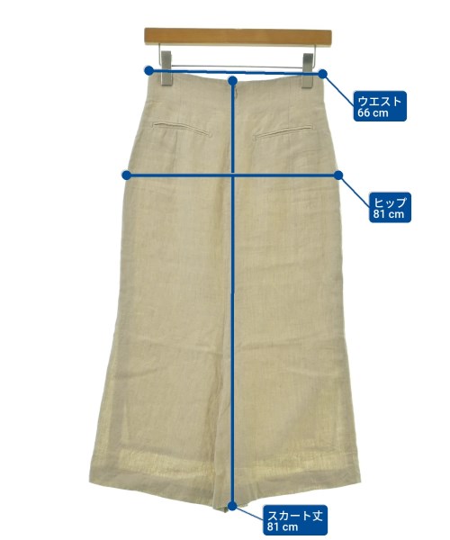 Whim Gazette（ウィムガゼット）ロング・マキシ丈スカート ベージュ サイズ:36(S位) レディース/2200673806031