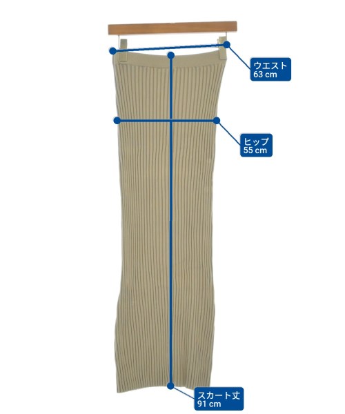 Whim Gazette（ウィムガゼット）ロング・マキシ丈スカート ベージュ サイズ:F レディース/2200678309063