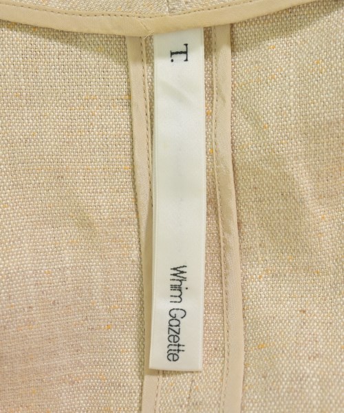 Whim Gazette（ウィムガゼット）ノーカラージャケット ベージュ サイズ:F レディース/2200672932038