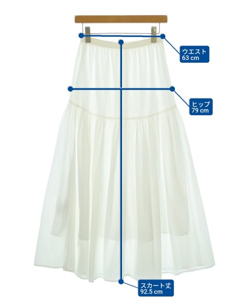 Whim Gazette（ウィムガゼット）ロング・マキシ丈スカート 白 サイズ:F レディース/2200675629157