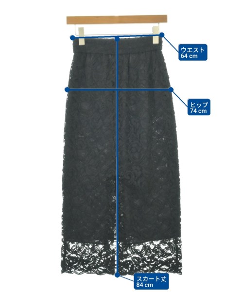 Whim Gazette（ウィムガゼット）ロング・マキシ丈スカート 黒 サイズ:36(S位) レディース/2200710321701