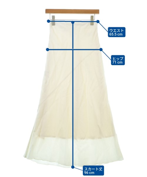 Whim Gazette（ウィムガゼット）ロング・マキシ丈スカート 白 サイズ:38(M位) レディース/2200640607036