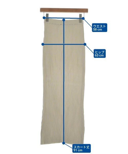 Whim Gazette（ウィムガゼット）ロング・マキシ丈スカート ベージュ サイズ:F レディース/2200640410049