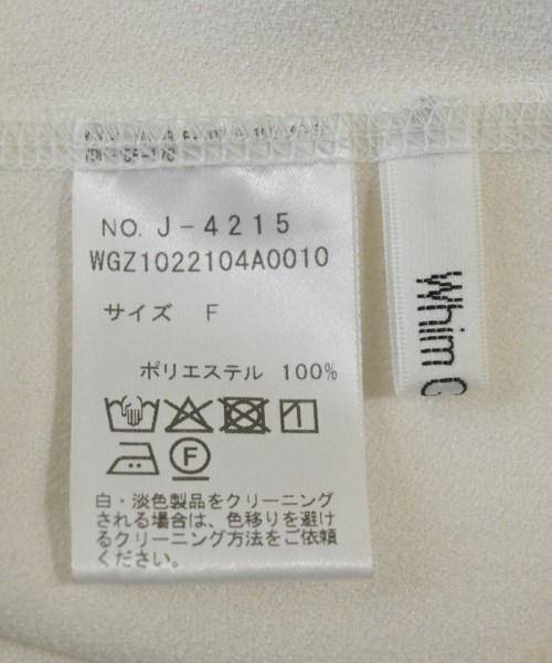 Whim Gazette（ウィムガゼット）Tシャツ・カットソー 白 サイズ:F レディース/2200638165067