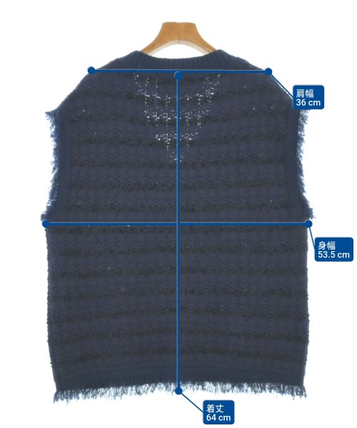 Whim Gazette（ウィムガゼット）ベスト 紺 サイズ:F レディース/2200648641032