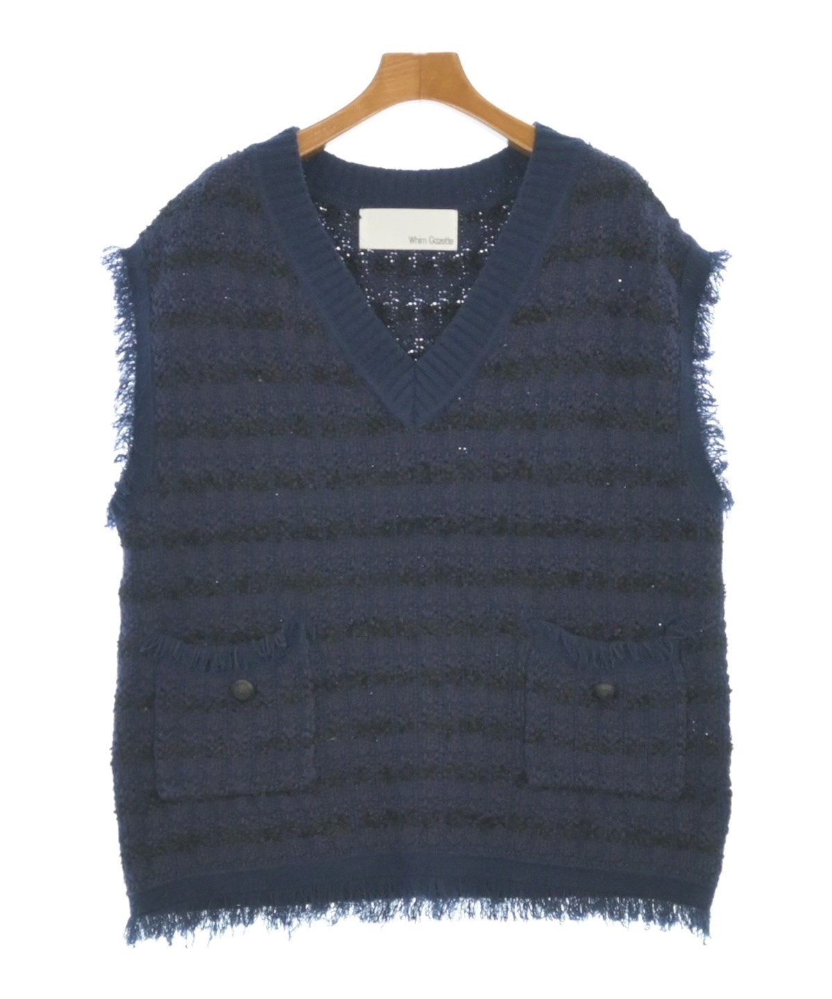 Whim Gazette（ウィムガゼット）ベスト 紺 サイズ:F レディース