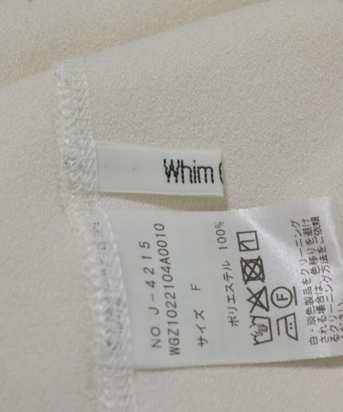 Whim Gazette（ウィムガゼット）Tシャツ・カットソー 白 サイズ:F レディース/2200671403102