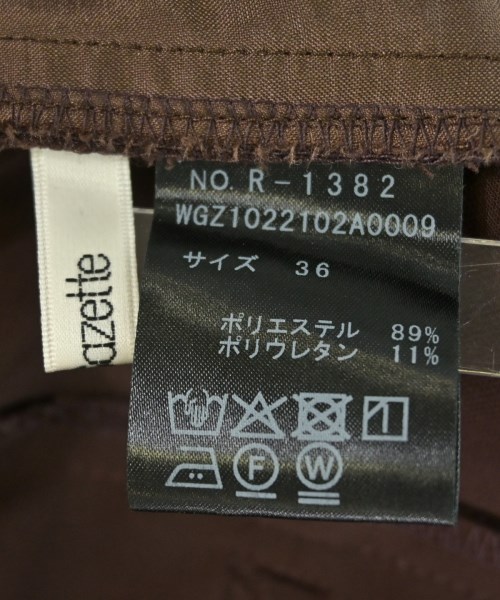 Whim Gazette（ウィムガゼット）スラックス 茶 サイズ:36(S位) レディース/2200724570034