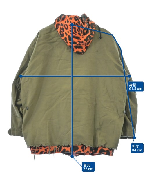 R13（アールサーティーン）ミリタリーブルゾン カーキ サイズ:M レディース/2200635601018