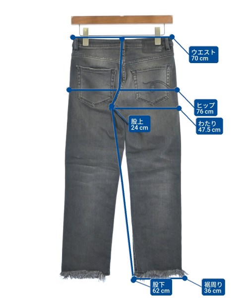 R13（アールサーティーン）デニムパンツ 黒 サイズ:25(S位) レディース/2200670348046