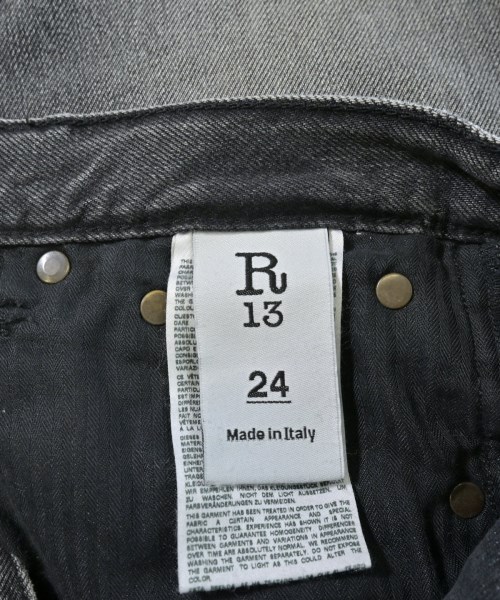 R13（アールサーティーン）デニムパンツ 黒 サイズ:24(S位) レディース/2200630550052