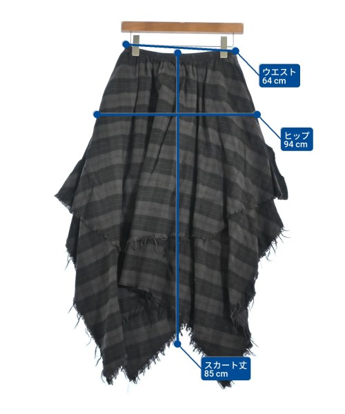 R13（アールサーティーン）ロング・マキシ丈スカート グレー サイズ:XS レディース/2200651204279