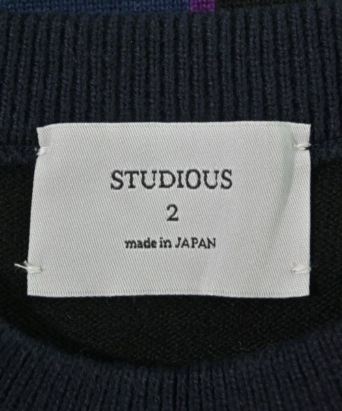 STUDIOUS（ステュディオス）ニット・セーター 紺 サイズ:2(M位) メンズ/2200629813151