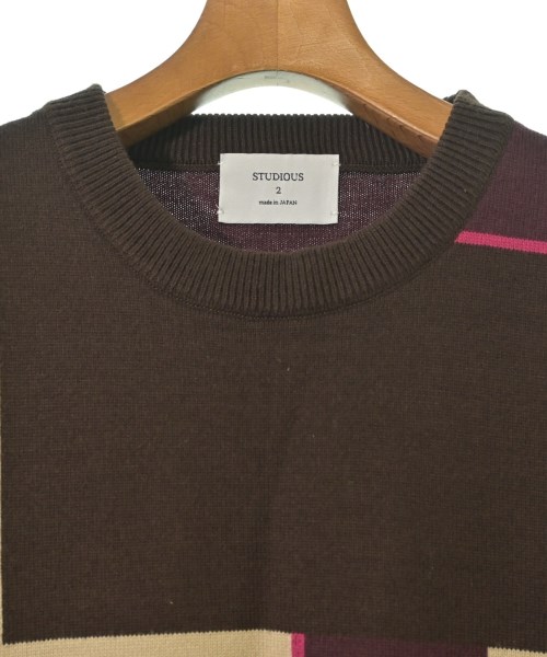 STUDIOUS（ステュディオス）ニット・セーター 茶 サイズ:2(M位) メンズ/2200629813175
